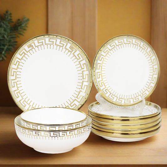 Personalized 9-piece ceramic dinner set - elevate dining with your unique touch