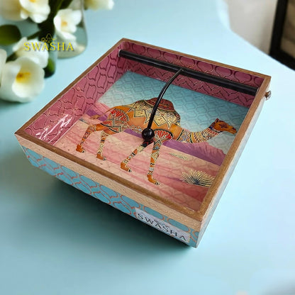 Swasha Wooden Tissue Holder – Premium MDF with Glossy Finish