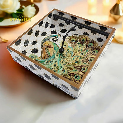 Swasha Designer Wooden Tissue Holder for Dining & Living Room