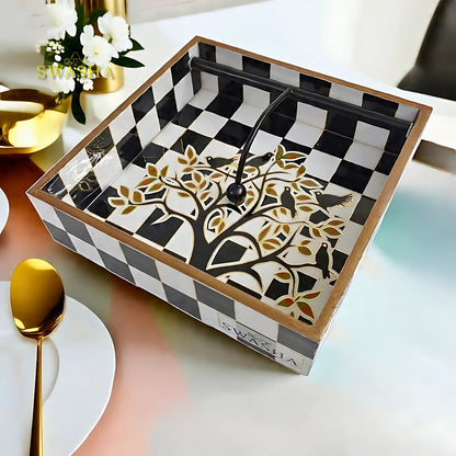 Luxury Glossy Finish MDF Tissue Holder – Swasha Home Décor