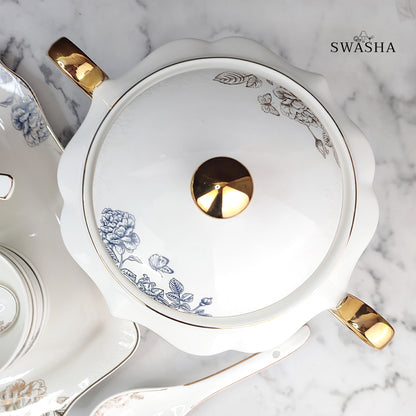 51-Piece Floral Dinner Set by Swasha – Elegant Tableware Set for 8