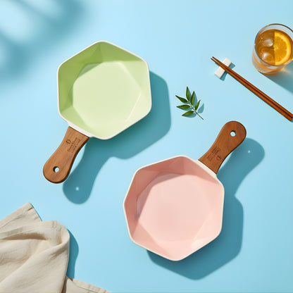 Swasha  Elegant Single Handle Platter for Chips & Dips – Ceramic  (Set Of 2)