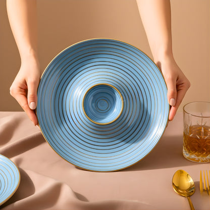 Stoneware Chip Dip Platter – Perfect for Parties & Snacking | Swasha (Set of 1)